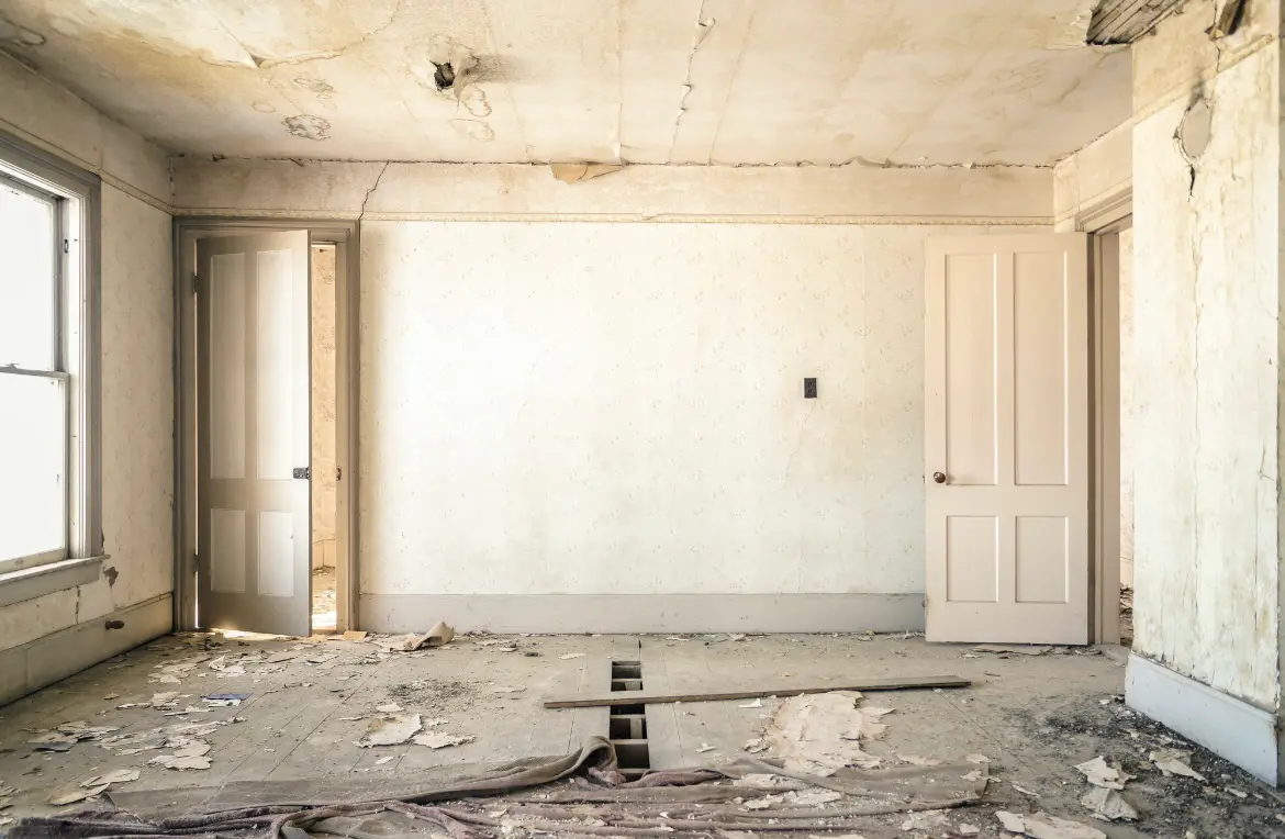 Waste disposal crew managing a cleanout project in Olga