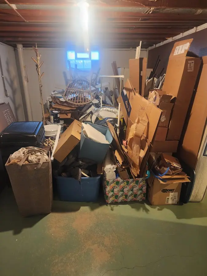 Roll-off dumpster container at job site for Yard Waste Dumpster Rental in Olga